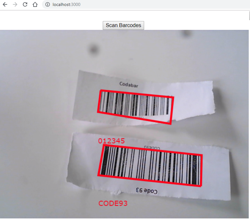 react web barcode scanner webcam