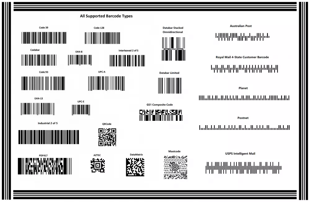 multiple barcode image