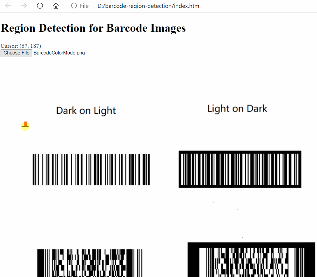 barcode region detection