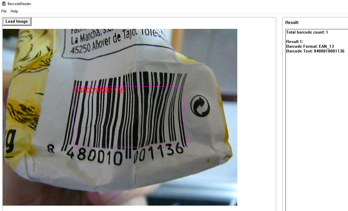 Windows desktop barcode reader