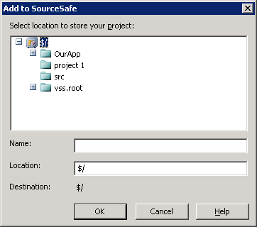 Add to SourceSafe