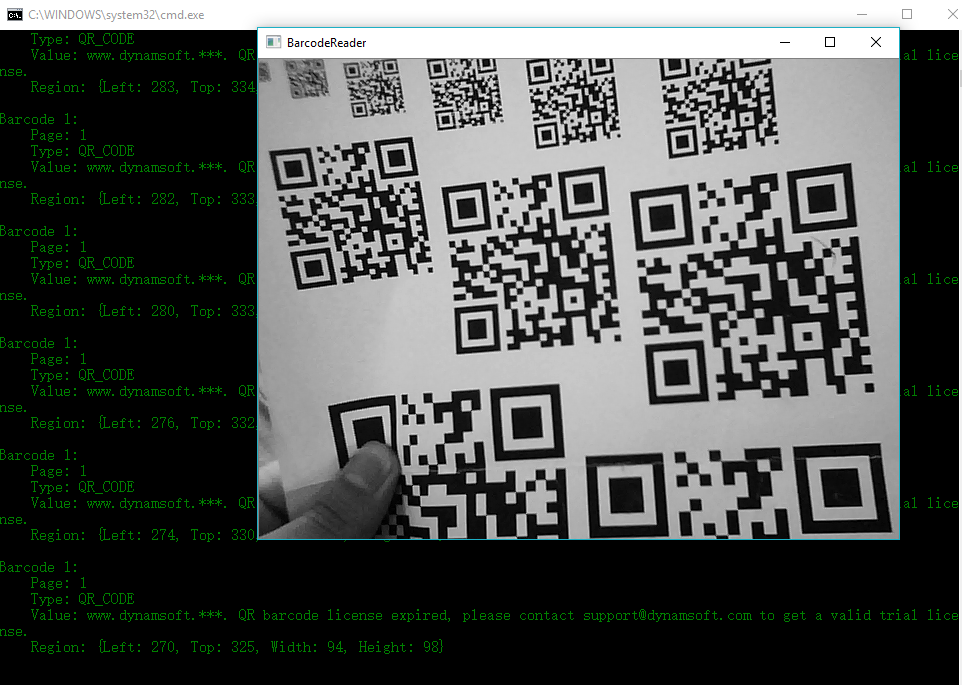 webcam barcode scanner in C/C++