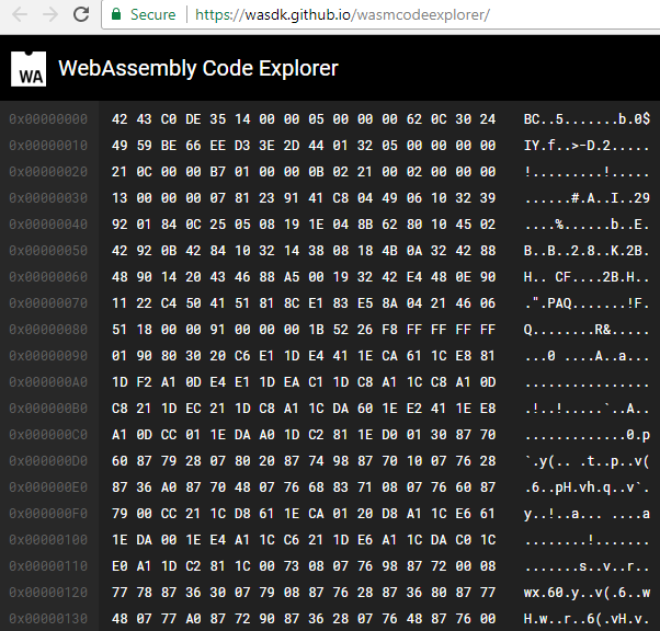 wasm code explorer