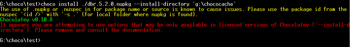 chocolatey change install directory