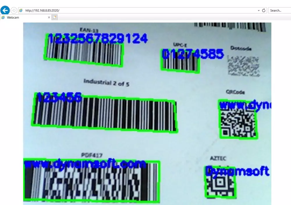 OpenCV Node.js Barcode and QR code for web