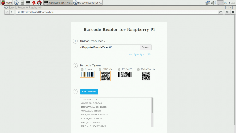 Barcode Reader for Raspberry Pi